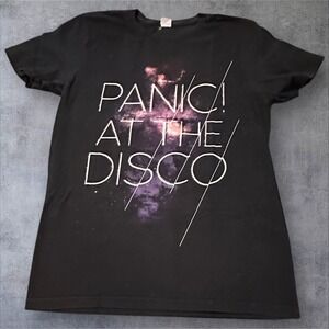 Panic at the Disco Shirt Adult Size Medium Black Y2K Graphic Tee